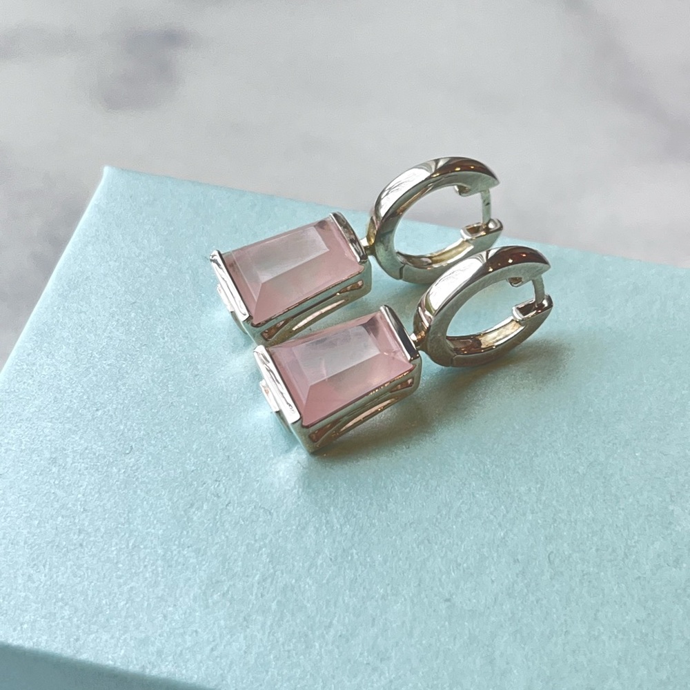 Elle Rose quartz earrings